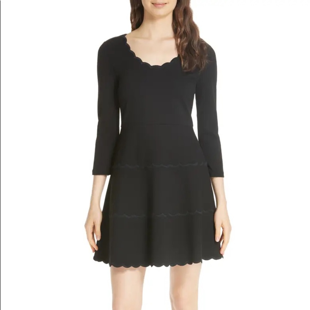 Black Scalloped Kate Spade Dress NWOT